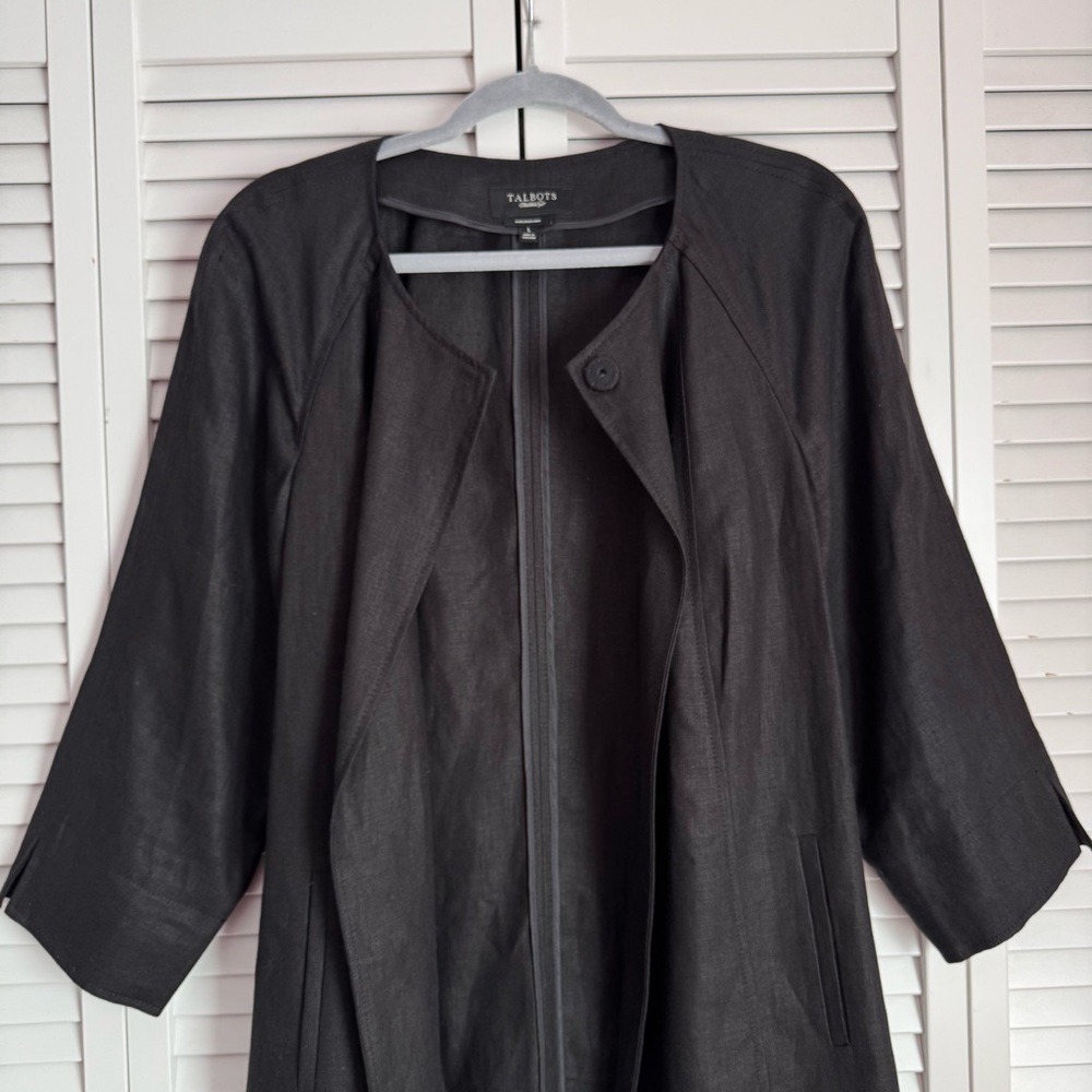 Talbots Irish Linen Unstructured Bound Seams Ragl… - image 3